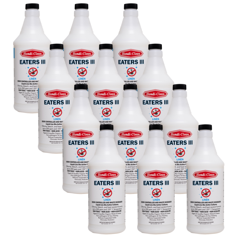Eaters III, Biological - Deodorant & Degreaser Odor Controller, Linen Scent, quarts (dz)
