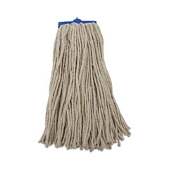 Cut-End Lie-Flat Wet Mop Head, Cotton, 16oz, White (each)