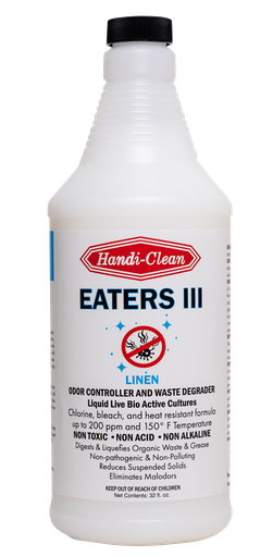 [S4884-LIN-S] Eaters III, Biological - Deodorant & Degreaser Odor Controller, Linen Scent, quart (each)