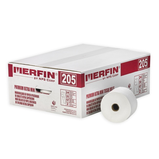 [MER205] Toilet Tissue Ultra Mini, Jumbo 2-ply 350ft. (24/cs)